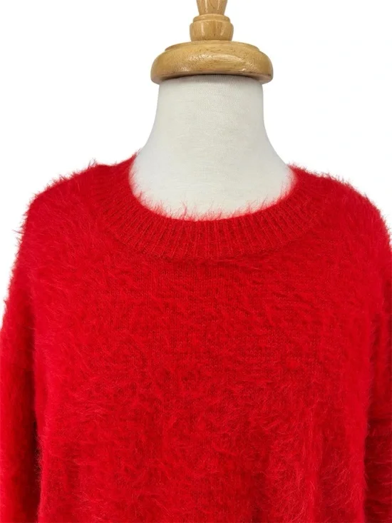 Sanctuary Scarlet Red Pullover Eyelash Sweater Women’s Size Extra Small - Picture 2 of 8